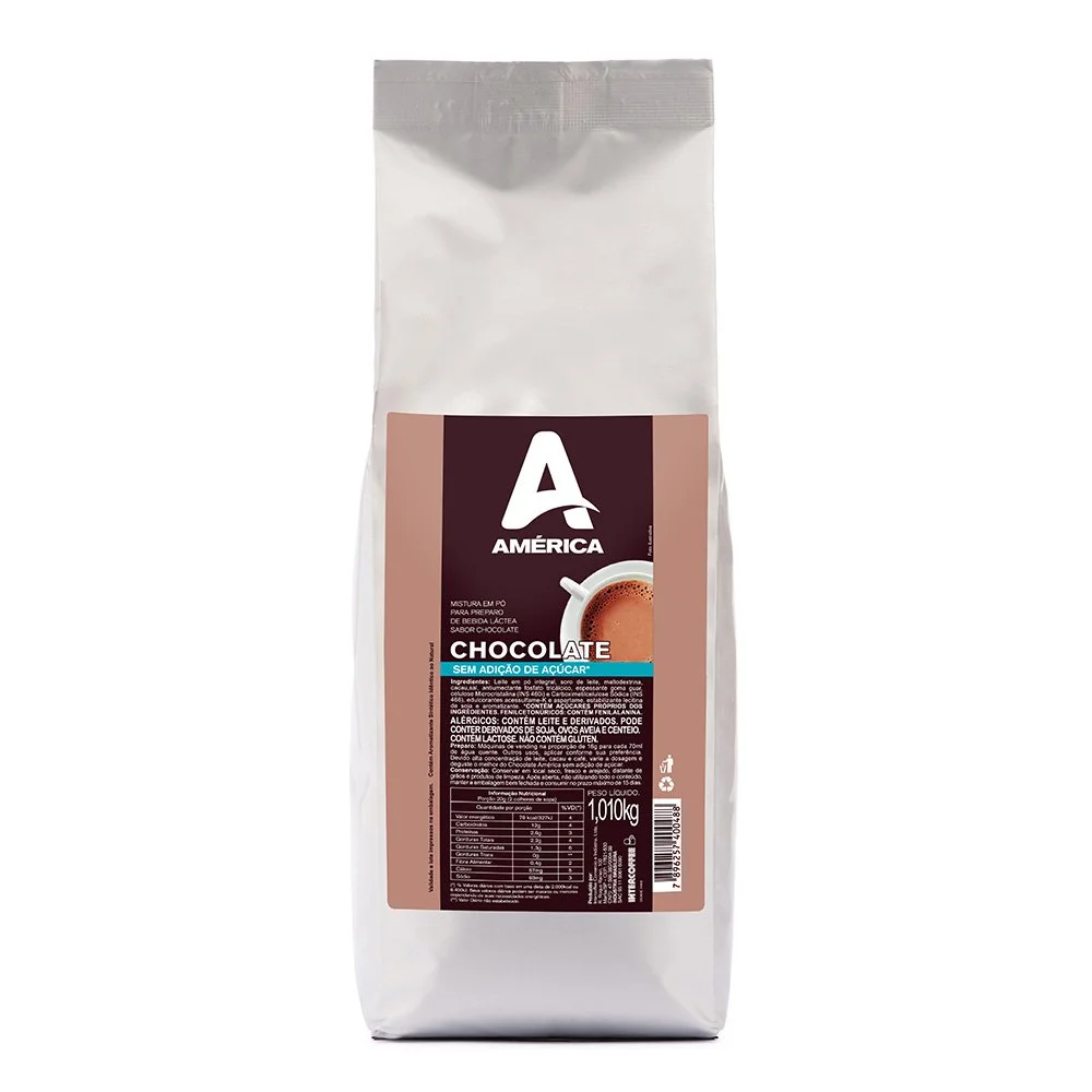 Preparo&#x20;p&#xF3;&#x20;Sabor&#x20;Chocolate&#x20;s&#x2F;&#x20;Adi&#xE7;&#xE3;o&#x20;de&#x20;A&#xE7;&#xFA;car&#x20;Am&#xE9;rica&#x20;1,10&#x20;kg&#x20;1