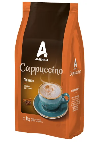 Cappuccino&#x20;em&#x20;P&#xF3;&#x20;Sol&#xFA;vel&#x20;Am&#xE9;rica&#x20;Cl&#xE1;ssico1kg&#x20;1