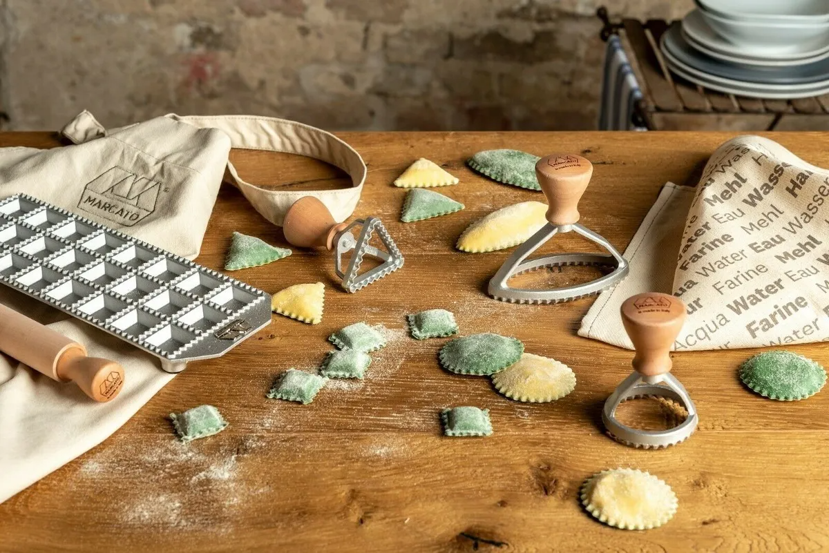 Conjunto Marcato Ravioli Profissional Para Massa Italia 7 Pc 1