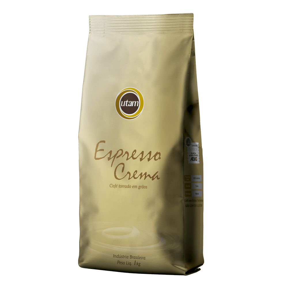 Kit 10kg Café Torrado Em Grãos Utam Crema