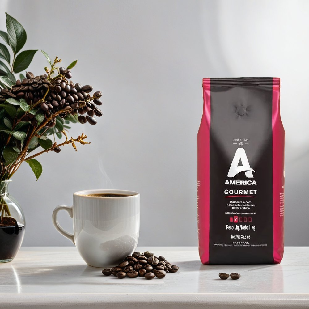 Caf&#xE9;&#x20;Em&#x20;Gr&#xE3;os&#x20;Gourmet&#x20;Am&#xE9;rica&#x20;100&#x25;&#x20;Arabica&#x20;1kg&#x20;1