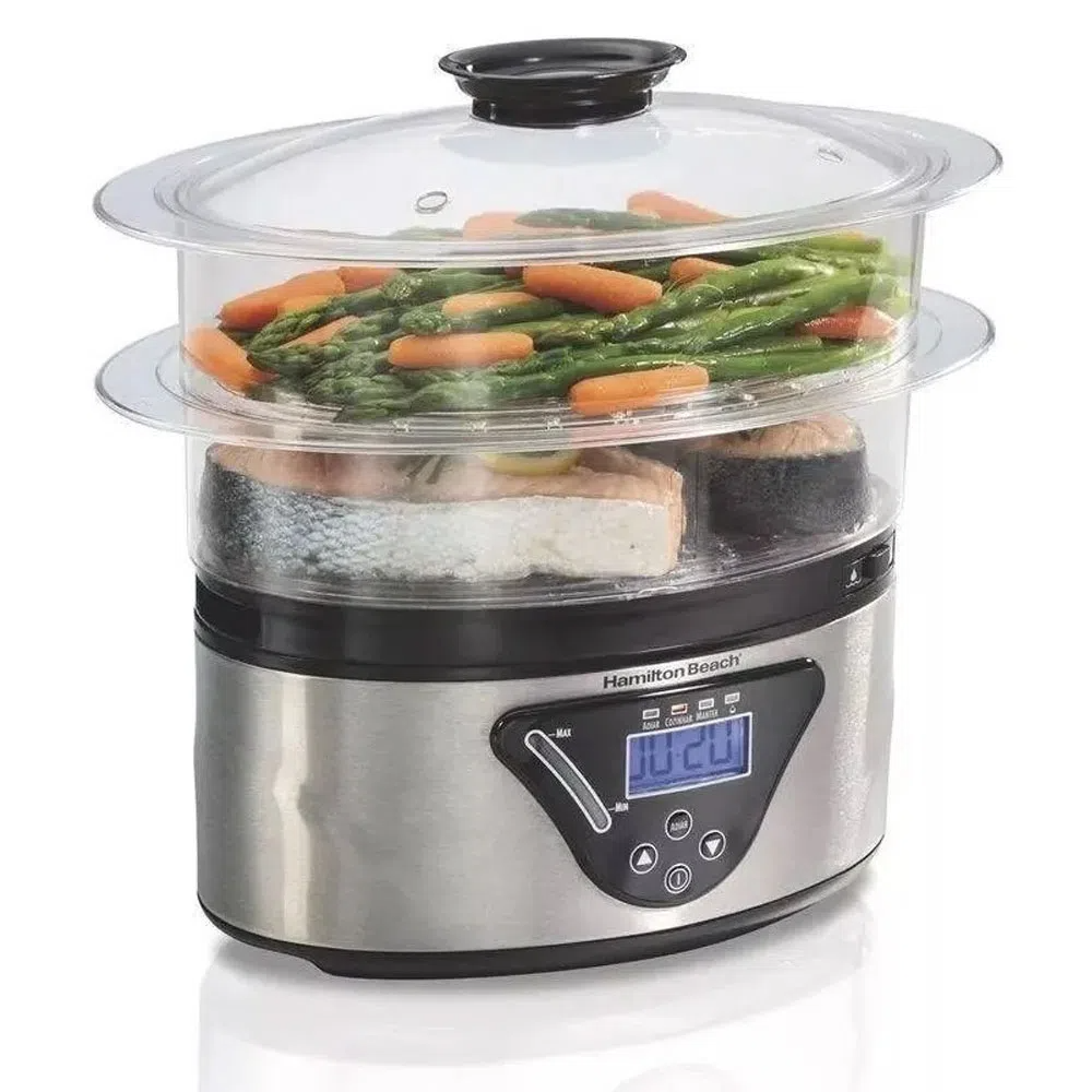 Panela&#x20;Hamilton&#x20;Beach&#x20;&#xE0;&#x20;Vapor&#x20;Digital&#x20;5,2L&#x20;Prata&#x20;Food&#x20;Steam&#x20;1