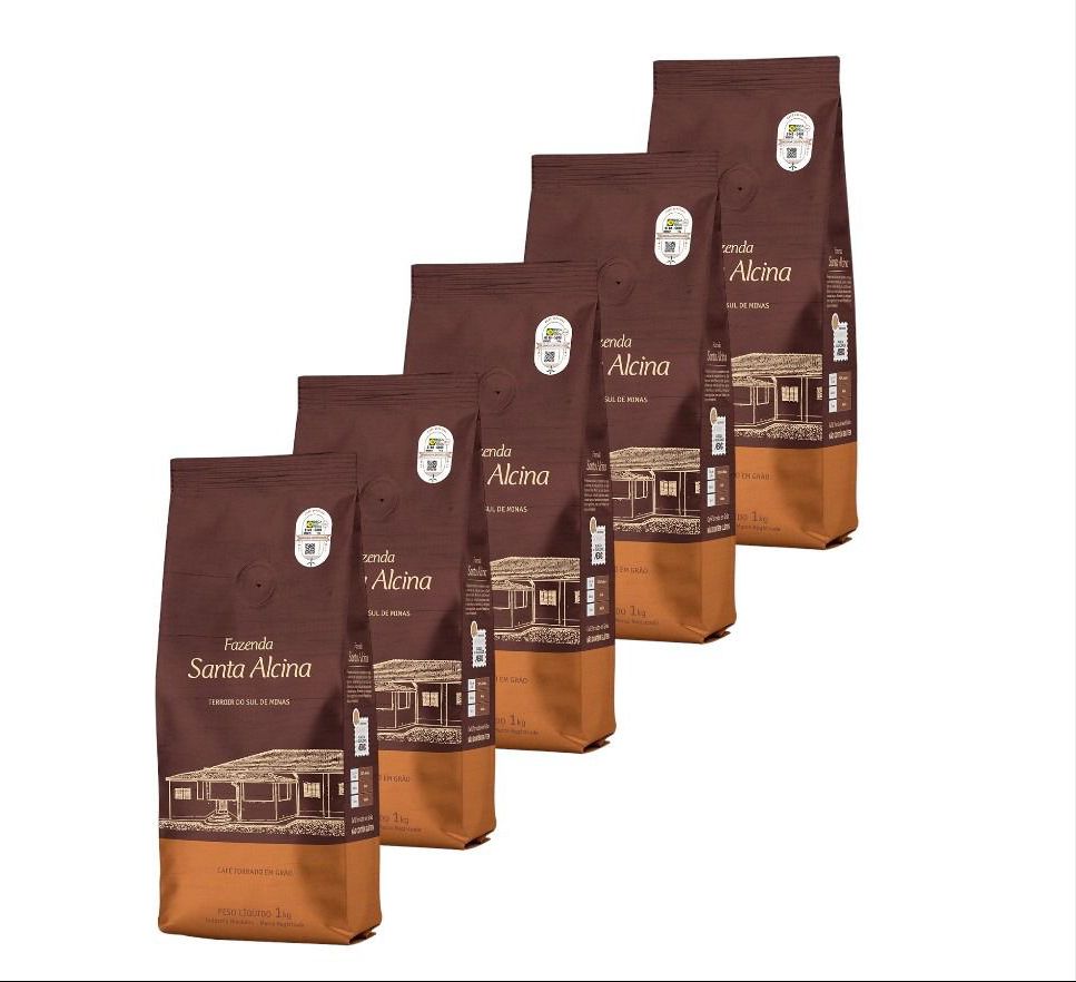 Kit&#x20;10kg&#x20;Caf&#xE9;&#x20;Torrado&#x20;Em&#x20;Gr&#xE3;os&#x20;Santa&#x20;Alcina&#x20;100&#x25;&#x20;Ar&#xE1;bica